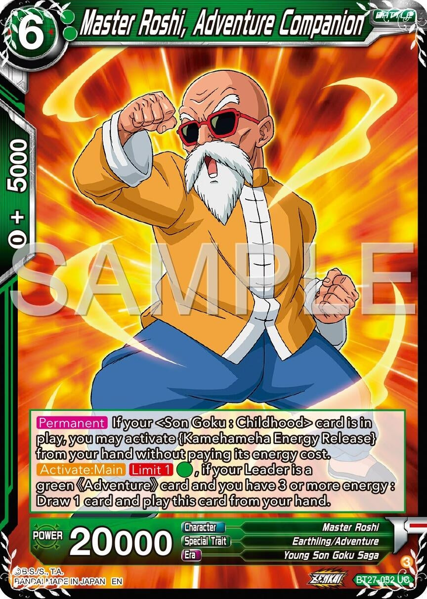 Image for Master Roshi, Adventure Companion (History of Z) (BT27-052) - Dragon Ball Super: Masters