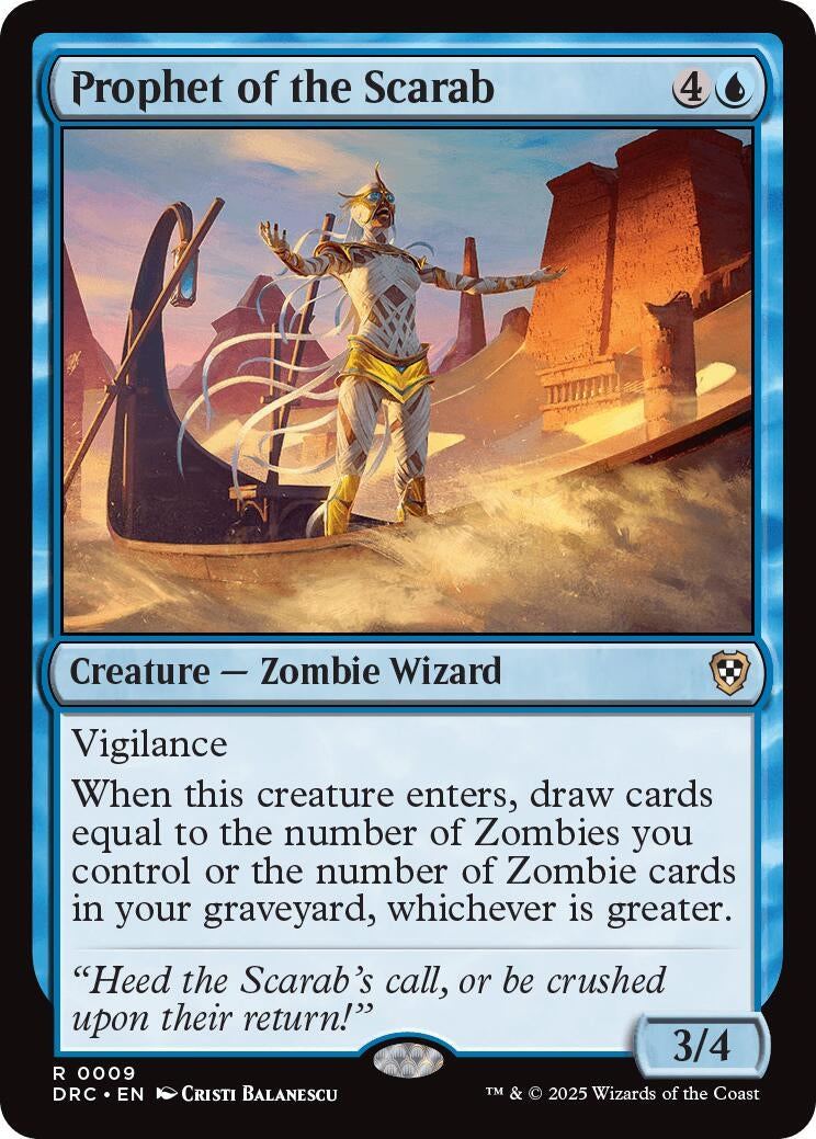 Image for Prophet of the Scarab (Commander: Aetherdrift) (9) - Magic: The Gathering