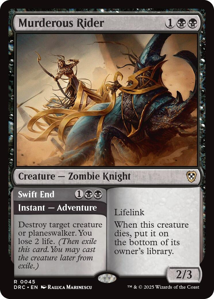 Image for Murderous Rider (Commander: Aetherdrift) (45) - Magic: The Gathering