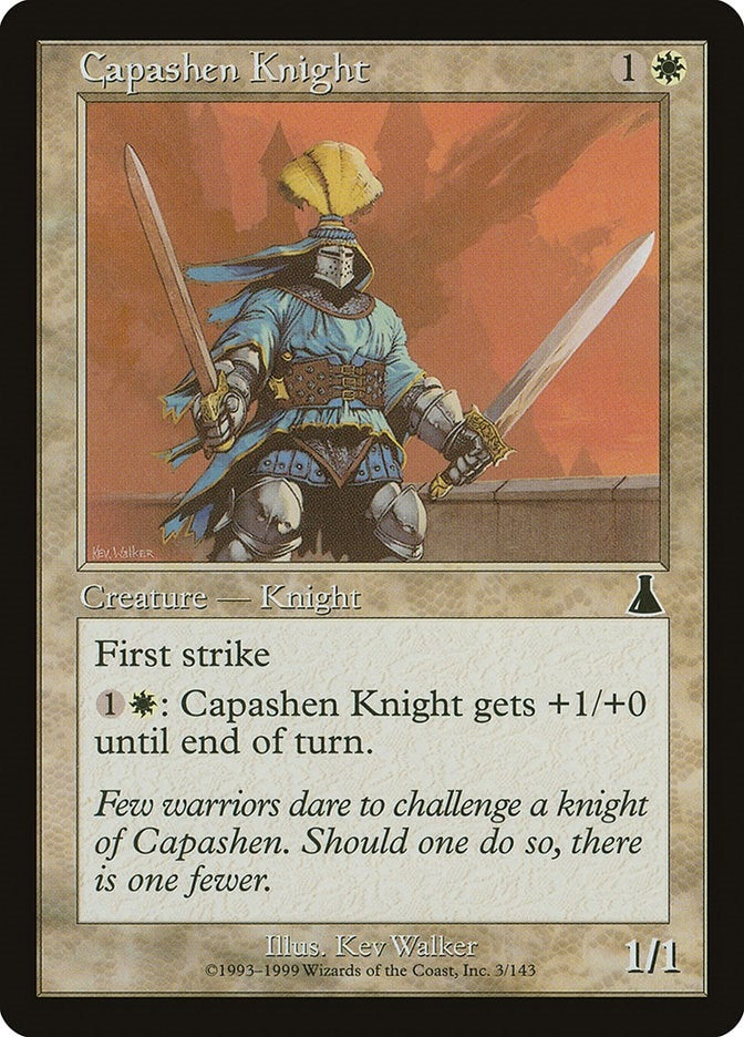 Image for Capashen Knight (Urza's Destiny) (3) - Magic: The Gathering