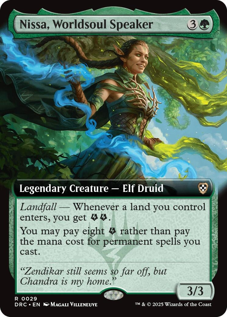 Image for Nissa, Worldsoul Speaker (Extended Art) (Commander: Aetherdrift) (29) - Magic: The Gathering