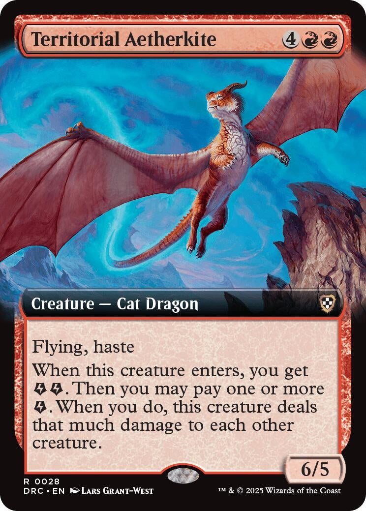Image for Territorial Aetherkite (Extended Art) (Commander: Aetherdrift) (28) - Magic: The Gathering