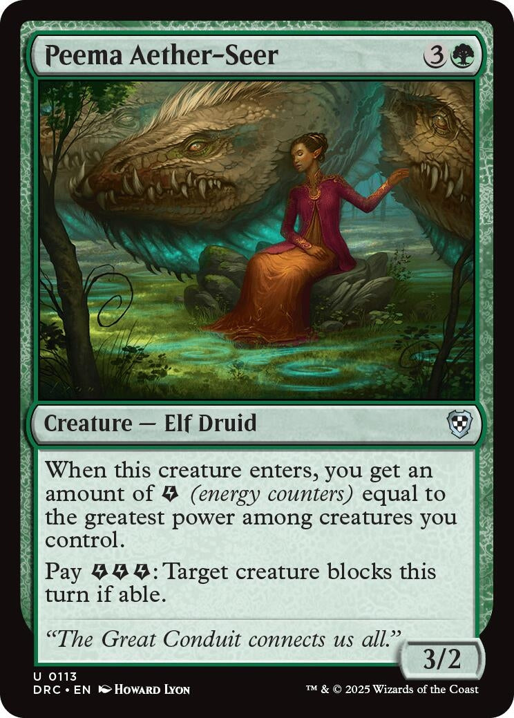 Image for Peema Aether-Seer (Commander: Aetherdrift) (113) - Magic: The Gathering