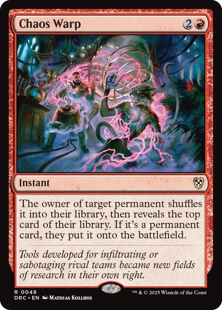 Image for Chaos Warp (Commander: Aetherdrift) (48) - Magic: The Gathering