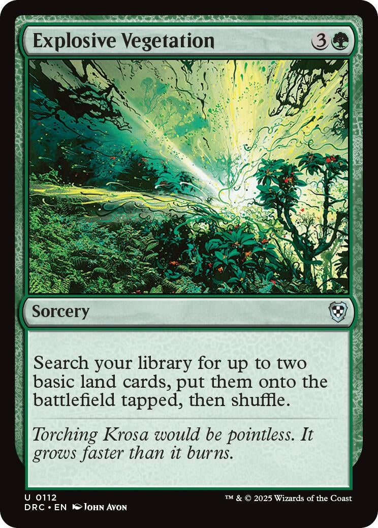 Image for Explosive Vegetation (Commander: Aetherdrift) (112) - Magic: The Gathering