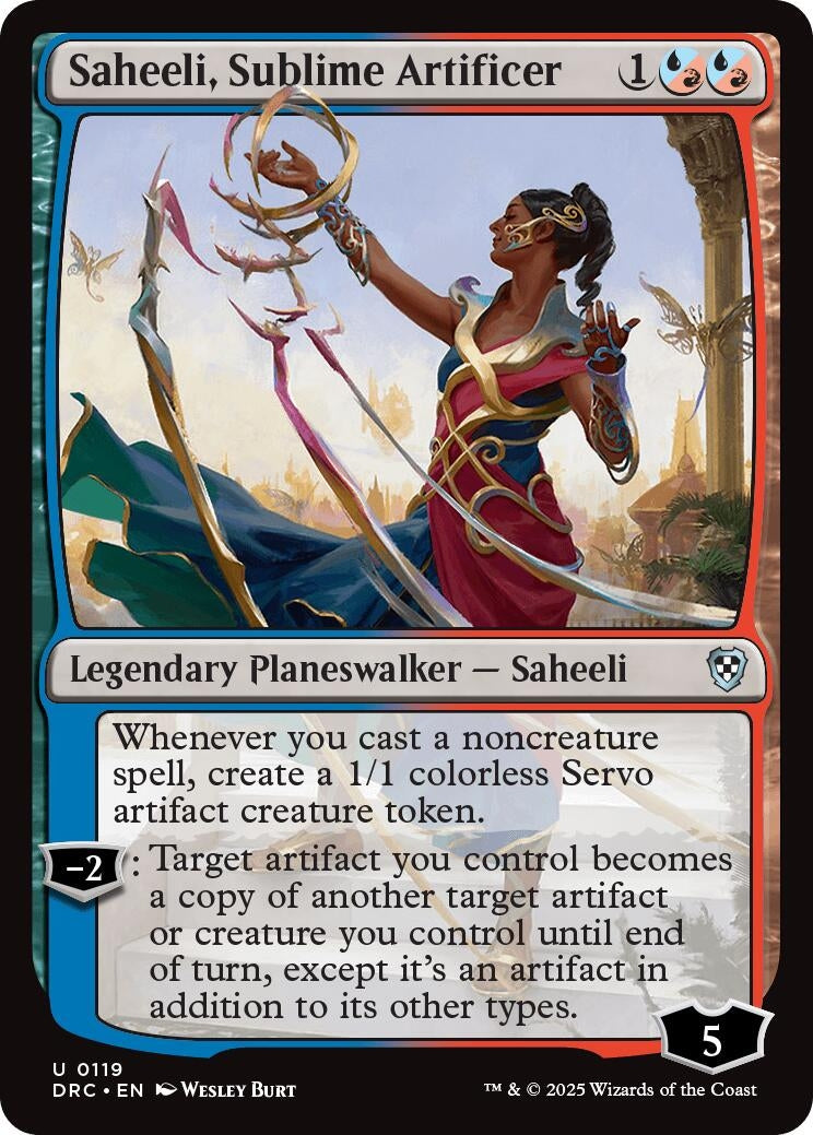 Image for Saheeli, Sublime Artificer (Commander: Aetherdrift) (119) - Magic: The Gathering