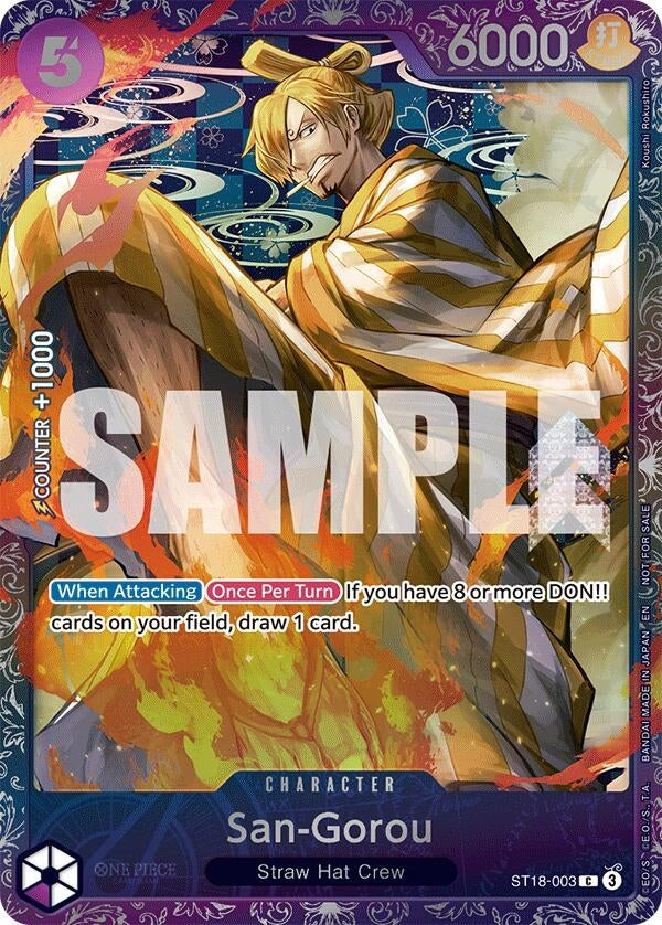Image for San-Gorou (Treasure Cup 2025) (One Piece Promotion Cards) (ST18-003) - One Piece Card Game