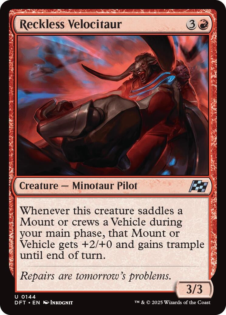 Image for Reckless Velocitaur (Aetherdrift) (144) - Magic: The Gathering