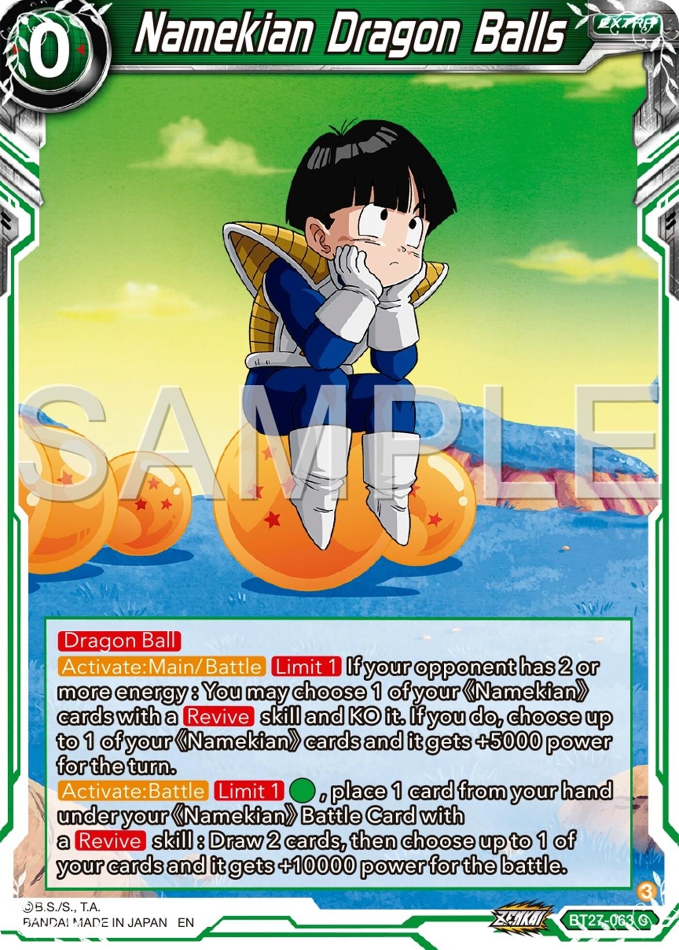Image for Namekian Dragon Balls (History of Z) (BT27-063) - Dragon Ball Super: Masters