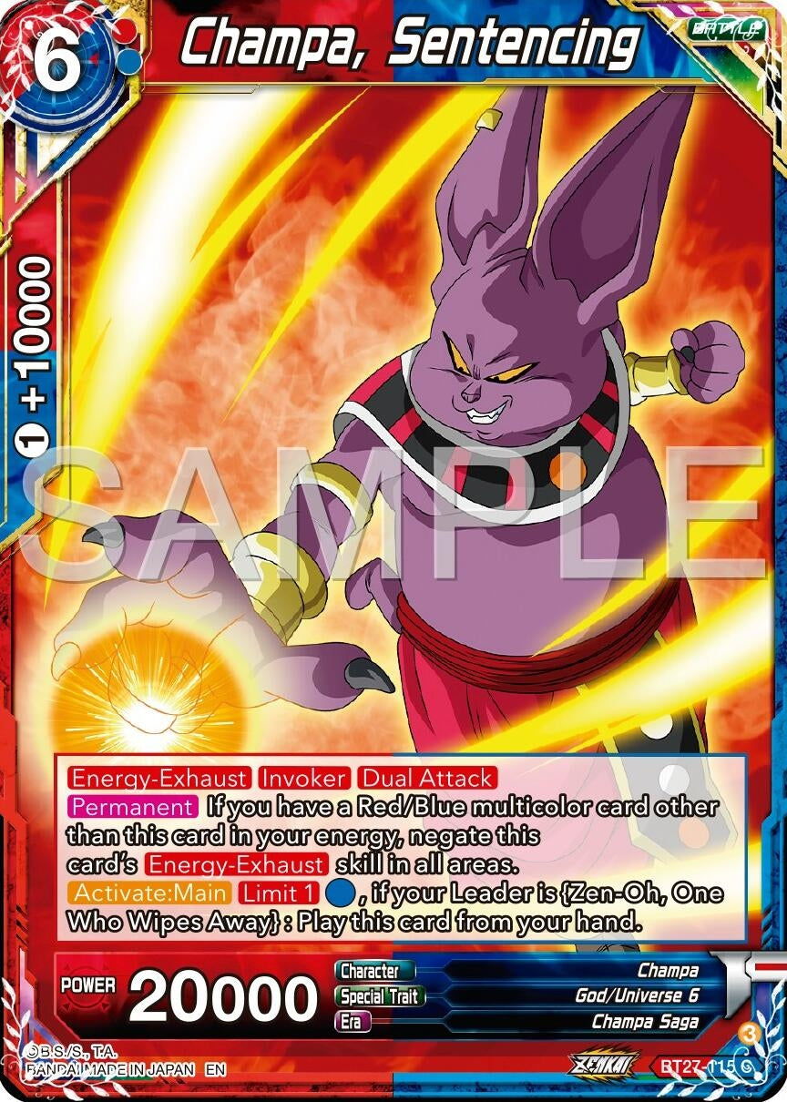 Image for Champa, Sentencing (History of Z) (BT27-115) - Dragon Ball Super: Masters