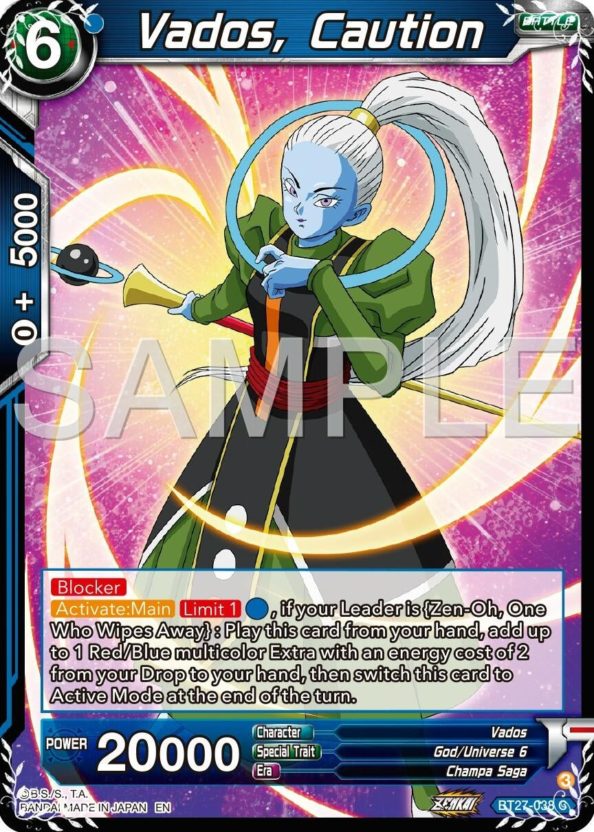 Image for Vados, Caution (History of Z) (BT27-038) - Dragon Ball Super: Masters