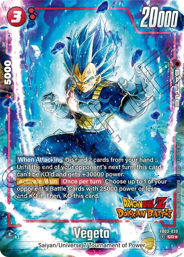 Image for Vegeta - FB03-020 (Dragon Ball Z Dokkan Battle Alternate Art) (Raging Roar Alternate Art Reprints) (FB03-020) - Dragon Ball Super: Fusion World
