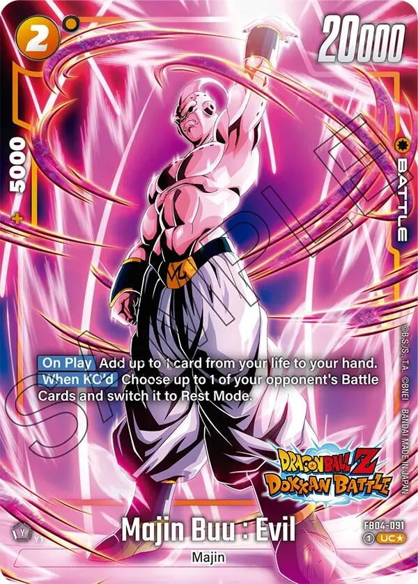 Image for Majin Buu : Evil - FB04-091 (Dragon Ball Z Dokkan Battle Alternate Art) (Ultra Limit Alternate Art Reprints) (FB04-091) - Dragon Ball Super: Fusion World