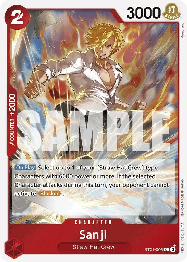 Image for Sanji (Starter Deck EX: Gear 5) (ST21-003) - One Piece Card Game