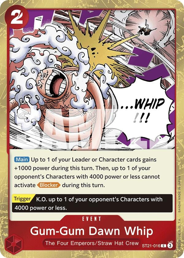 Image for Gum-Gum Dawn Whip (Starter Deck EX: Gear 5) (ST21-016) - One Piece Card Game