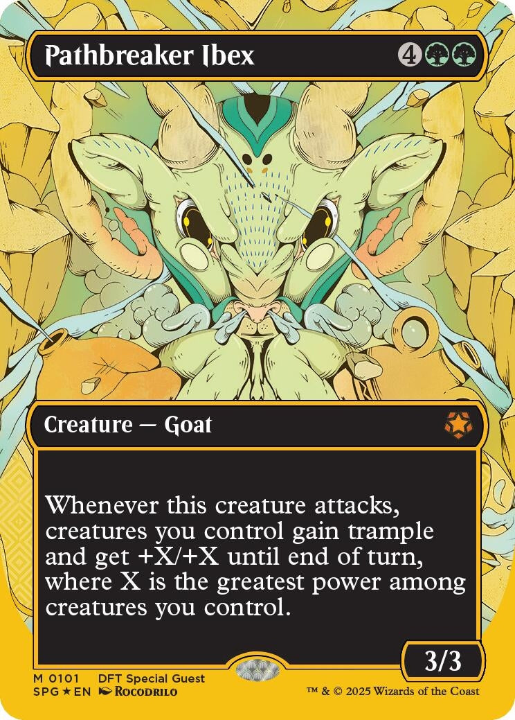Image for Pathbreaker Ibex (Borderless) (First-Place Foil) (Special Guests) (101) - Magic: The Gathering