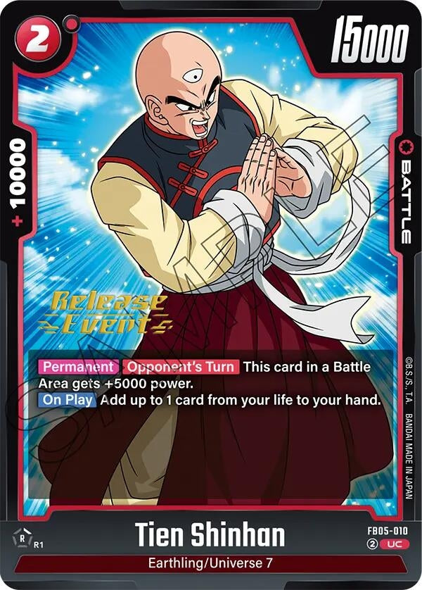 Image for Tien Shinhan - FB05-010 (New Adventure Release Event Cards) (FB05-010) - Dragon Ball Super: Fusion World