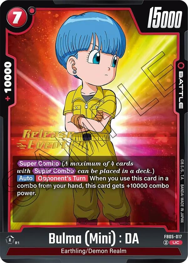 Image for Bulma (Mini) : DA (New Adventure Release Event Cards) (FB05-017) - Dragon Ball Super: Fusion World
