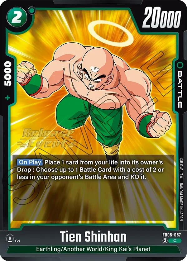Image for Tien Shinhan - FB05-057 (New Adventure Release Event Cards) (FB05-057) - Dragon Ball Super: Fusion World