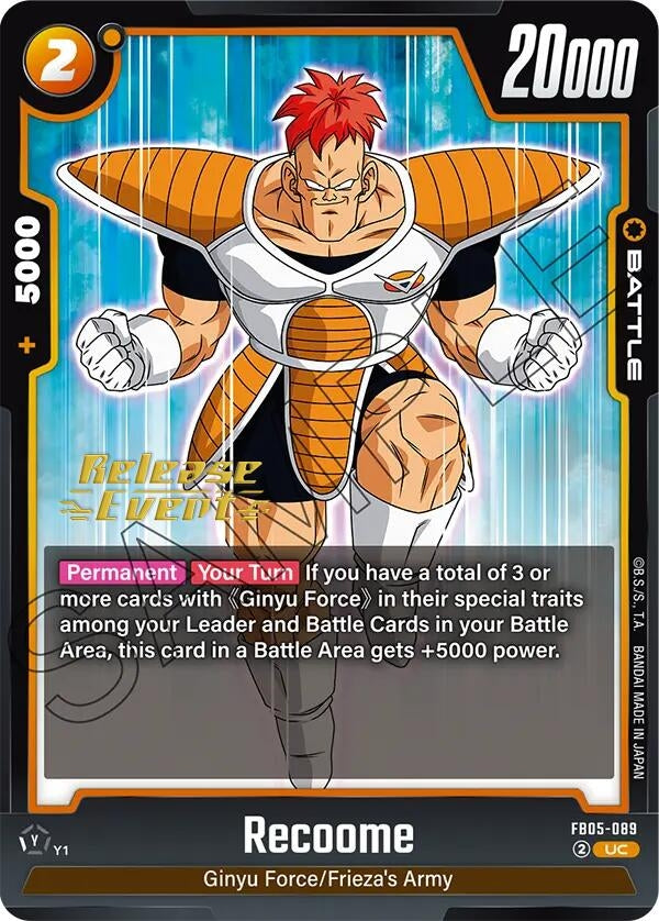 Image for Recoome (New Adventure Release Event Cards) (FB05-089) - Dragon Ball Super: Fusion World
