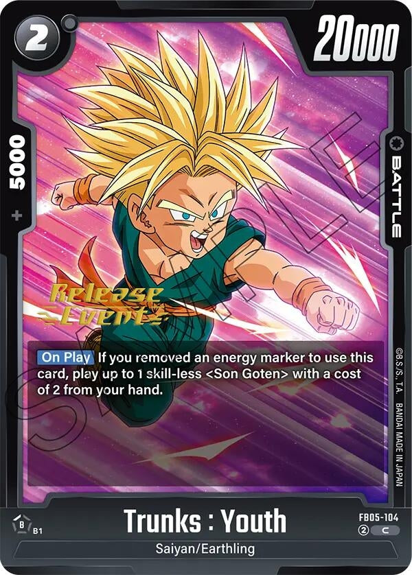 Image for Trunks : Youth (New Adventure Release Event Cards) (FB05-104) - Dragon Ball Super: Fusion World