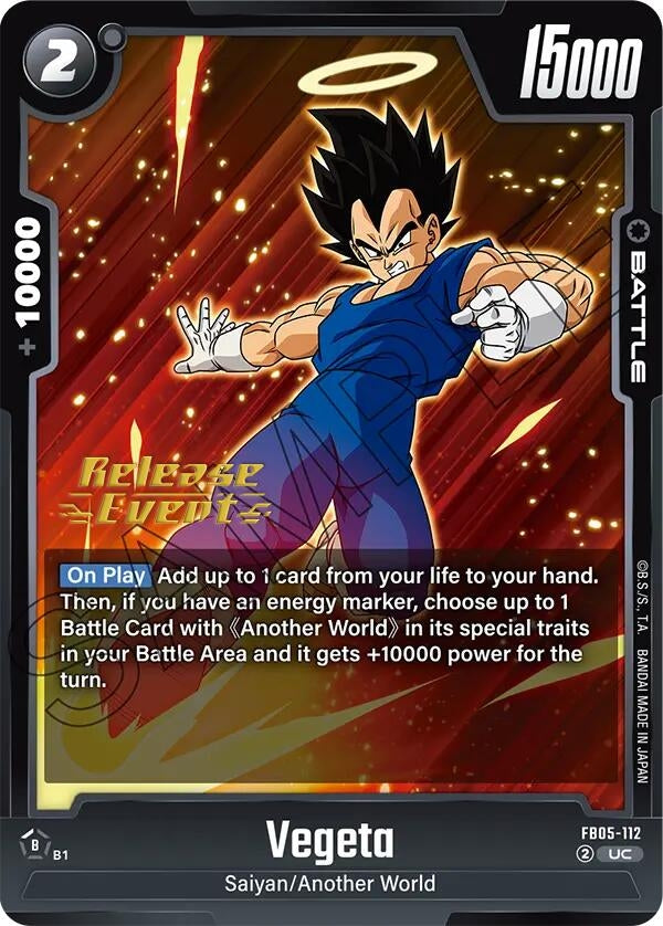 Image for Vegeta - FB05-112 (New Adventure Release Event Cards) (FB05-112) - Dragon Ball Super: Fusion World