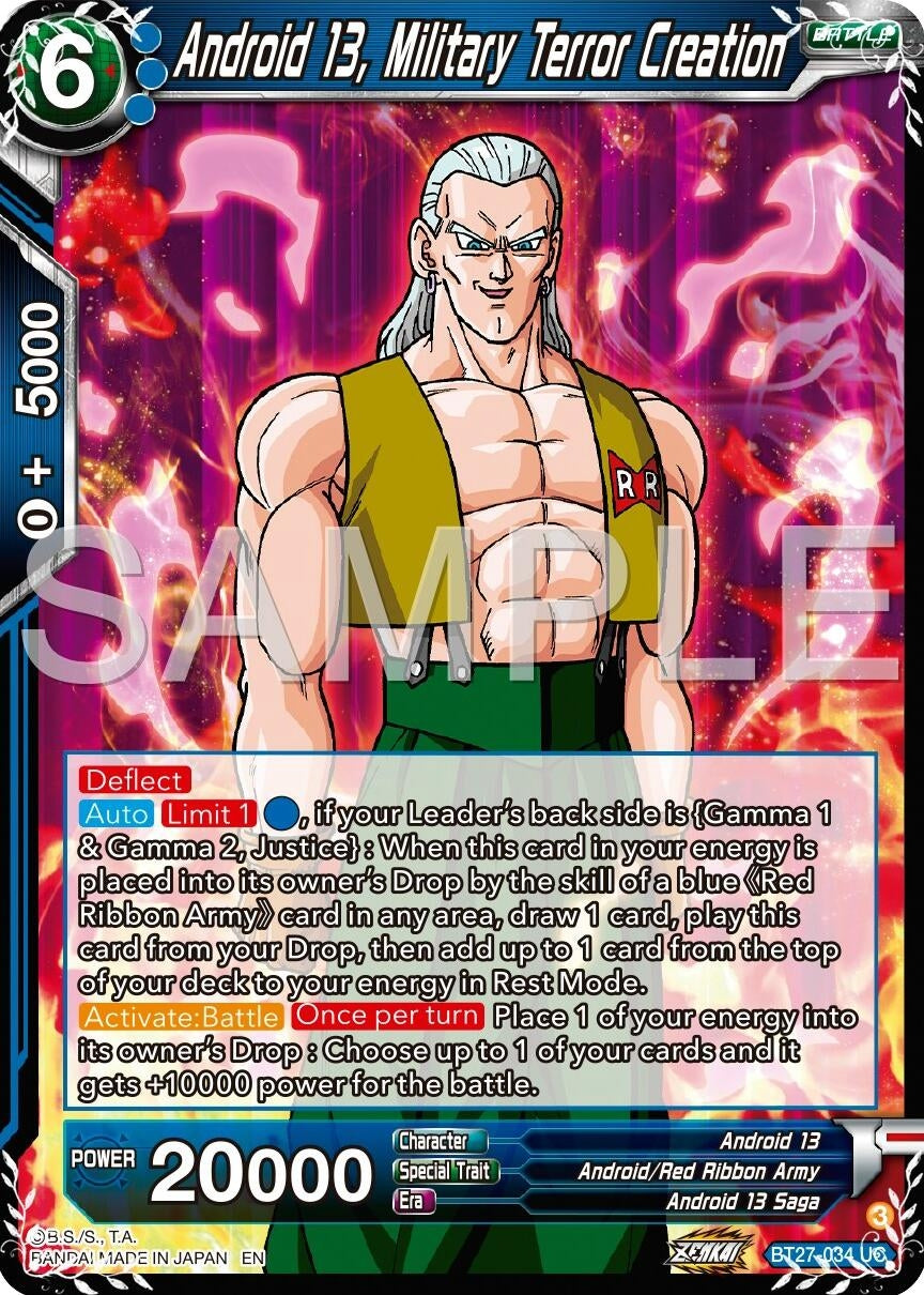 Image for Android 13, Military Terror Creation (History of Z) (BT27-034) - Dragon Ball Super: Masters