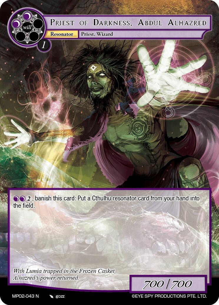 Image for Priest of Darkness, Abdul Alhazred (Masterpiece Collection 02 "Fates Reunited!") (MP02-043 N) - Force of Will