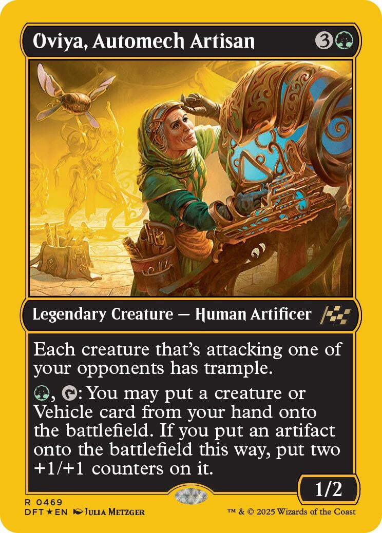 Image for Oviya, Automech Artisan (First-Place Foil) (Aetherdrift) (469) - Magic: The Gathering