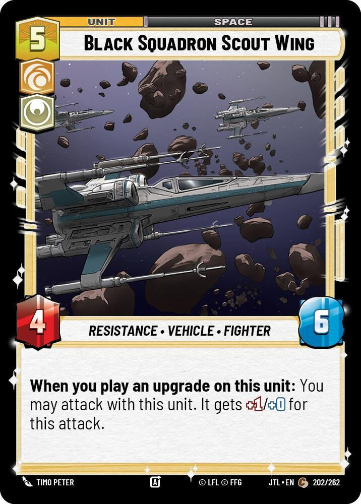 Image for Black Squadron Scout Wing (Jump to Lightspeed) (202/262) - Star Wars: Unlimited