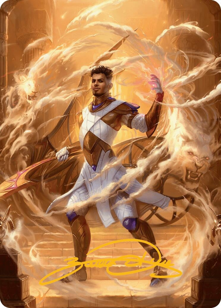 Image for Basri, Tomorrow's Champion Art Card (Gold-Stamped Signature) (Art Series: Aetherdrift) (9) - Magic: The Gathering