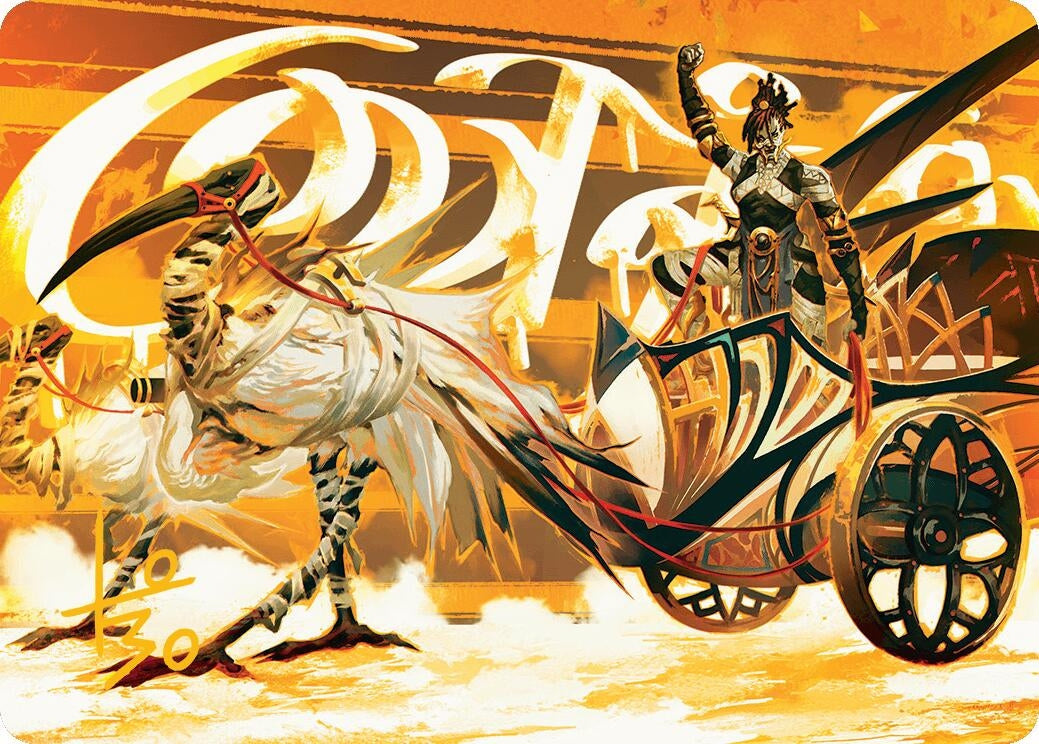 Image for Skyseer's Chariot Art Card (Gold-Stamped Signature) (Art Series: Aetherdrift) (35) - Magic: The Gathering