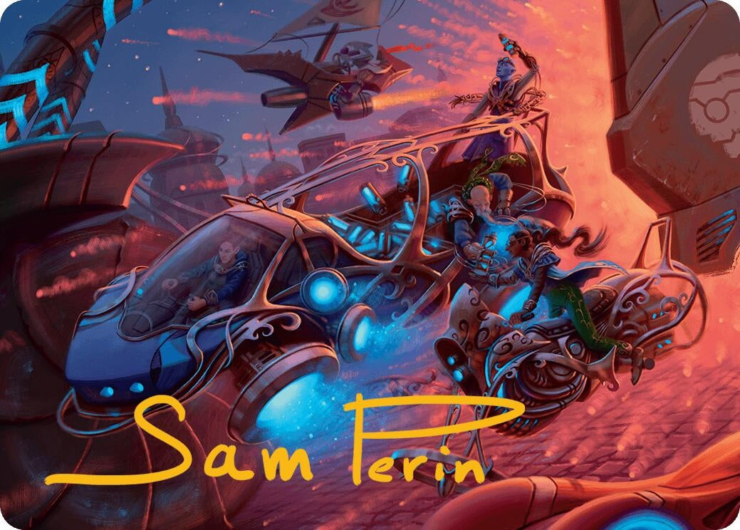 Image for Rangers' Refueler Art Card (Gold-Stamped Signature) (Art Series: Aetherdrift) (27) - Magic: The Gathering