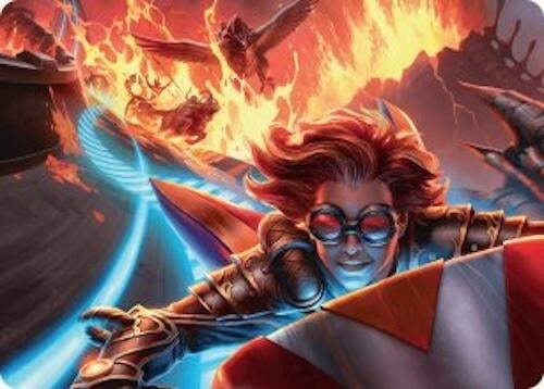 Image for Outpace Oblivion Art Card (Art Series: Aetherdrift) (24) - Magic: The Gathering