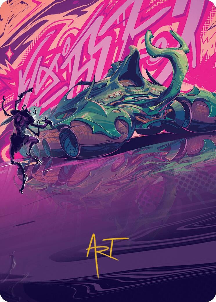 Image for Earthrumbler Art Card (Gold-Stamped Signature) (Art Series: Aetherdrift) (42) - Magic: The Gathering