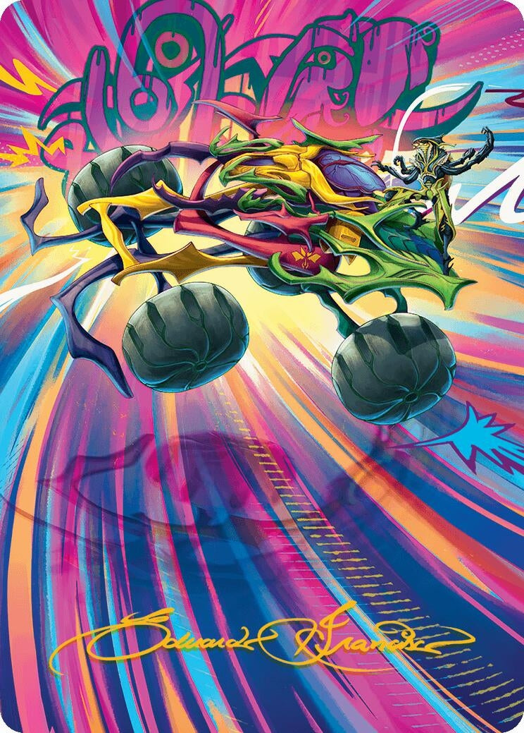 Image for Thunderous Velocipede Art Card (Gold-Stamped Signature) (Art Series: Aetherdrift) (43) - Magic: The Gathering