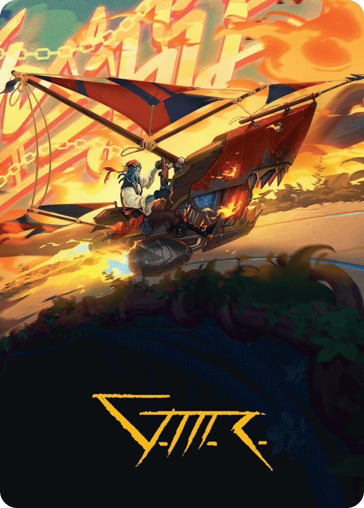 Image for Boosted Sloop Art Card (Gold-Stamped Signature) (Art Series: Aetherdrift) (47) - Magic: The Gathering