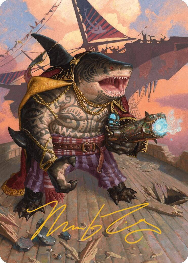 Image for Captain Howler, Sea Scourge Art Card (4/54) (Gold-Stamped Signature) (Art Series: Aetherdrift) (4) - Magic: The Gathering