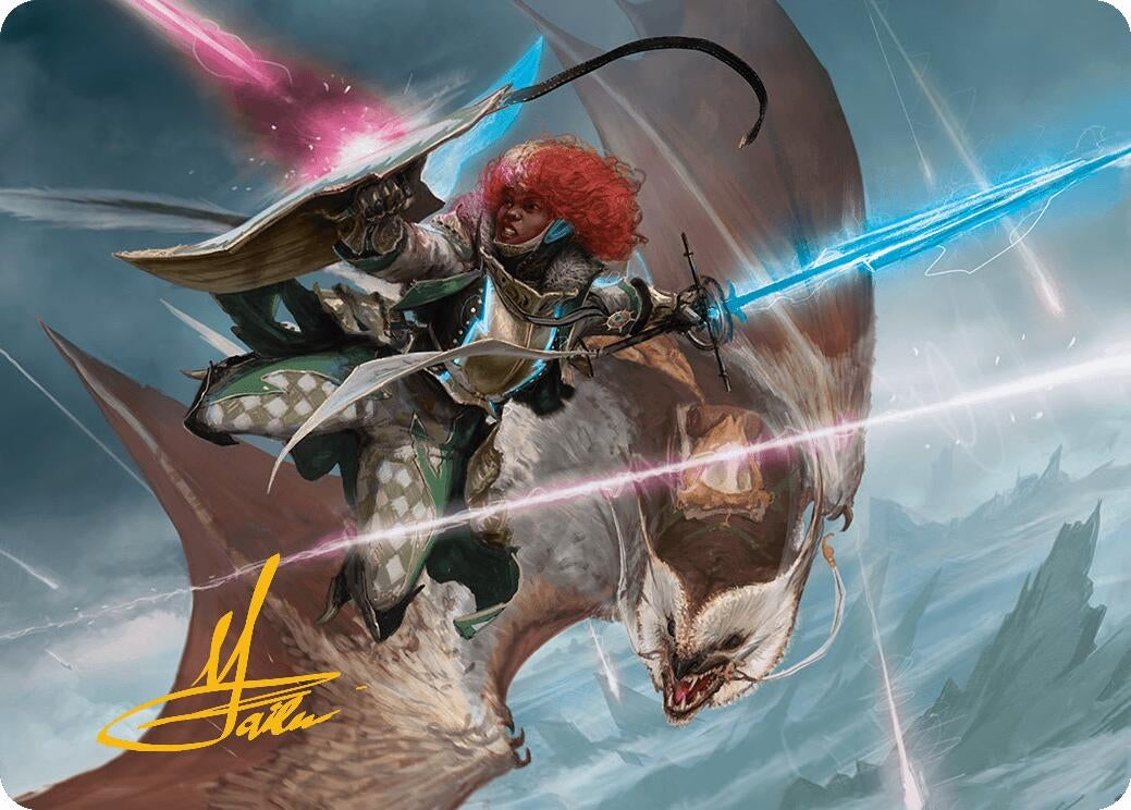 Image for Caradora, Heart of Alacria Art Card (14/54) (Gold-Stamped Signature) (Art Series: Aetherdrift) (14) - Magic: The Gathering