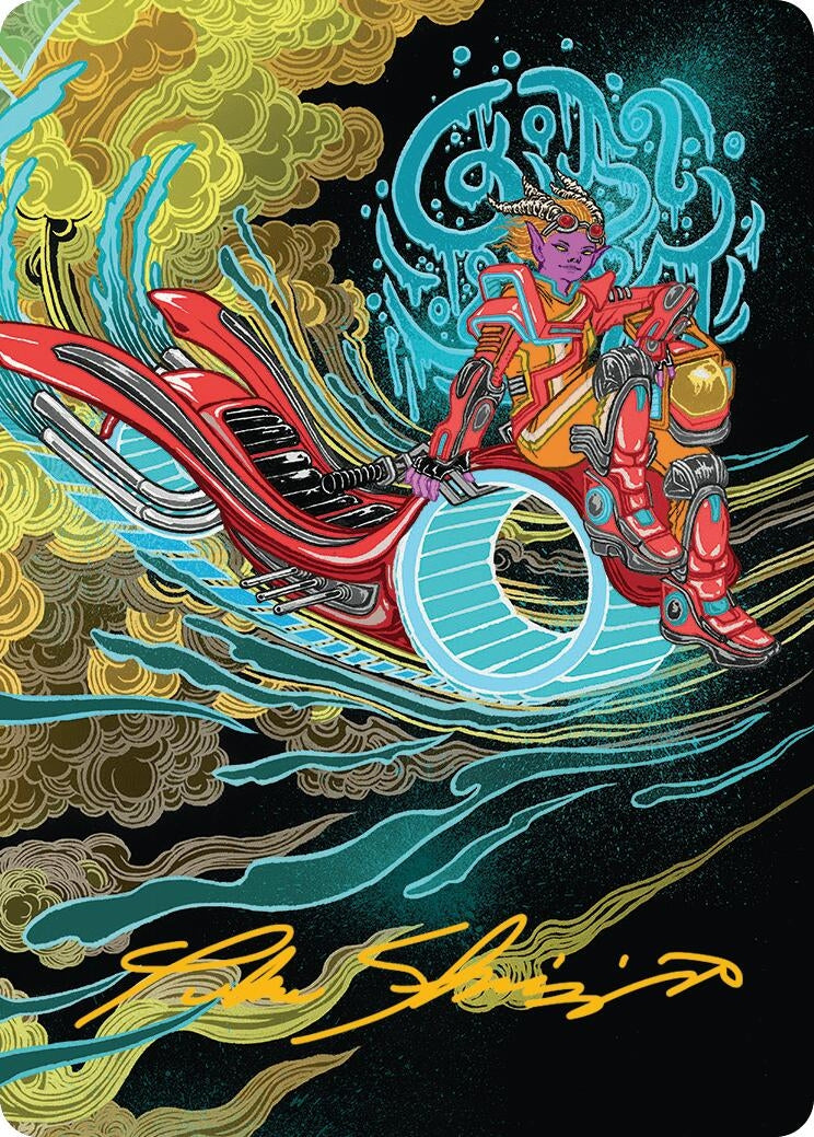 Image for Cloudspire Skycycle Art Card (Gold-Stamped Signature) (Art Series: Aetherdrift) (44) - Magic: The Gathering
