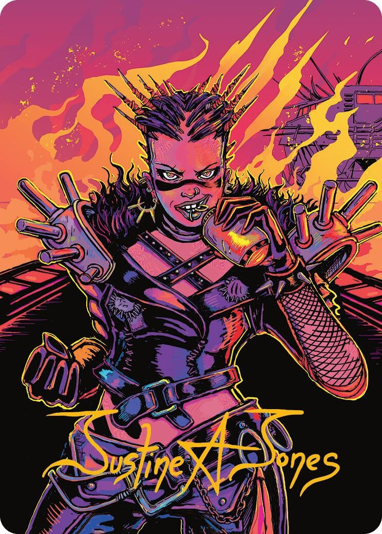 Image for Far Fortune, End Boss Art Card (2/54) (Gold-Stamped Signature) (Art Series: Aetherdrift) (2) - Magic: The Gathering