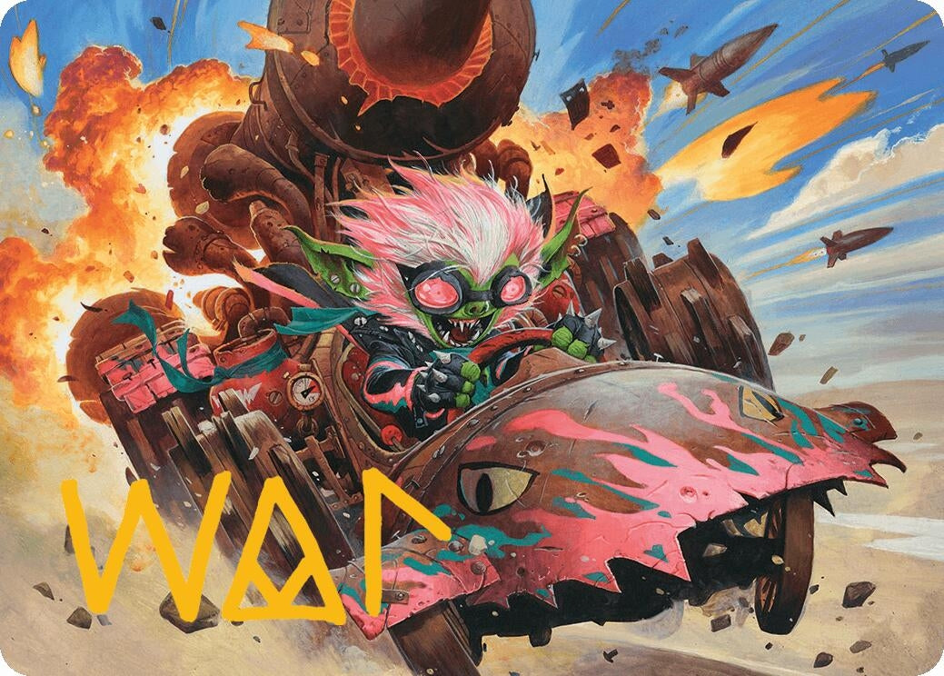 Image for Redshift, Rocketeer Chief Art Card (Gold-Stamped Signature) (Art Series: Aetherdrift) (13) - Magic: The Gathering