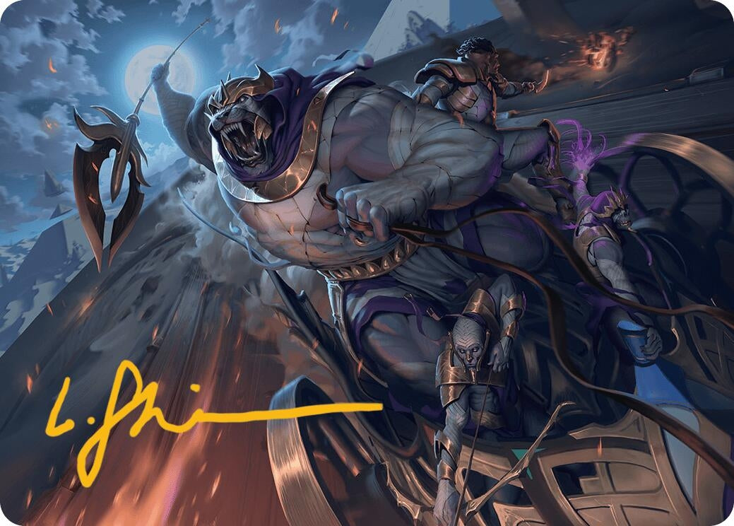 Image for Zahur, Glory's Past Art Card (Gold-Stamped Signature) (Art Series: Aetherdrift) (10) - Magic: The Gathering