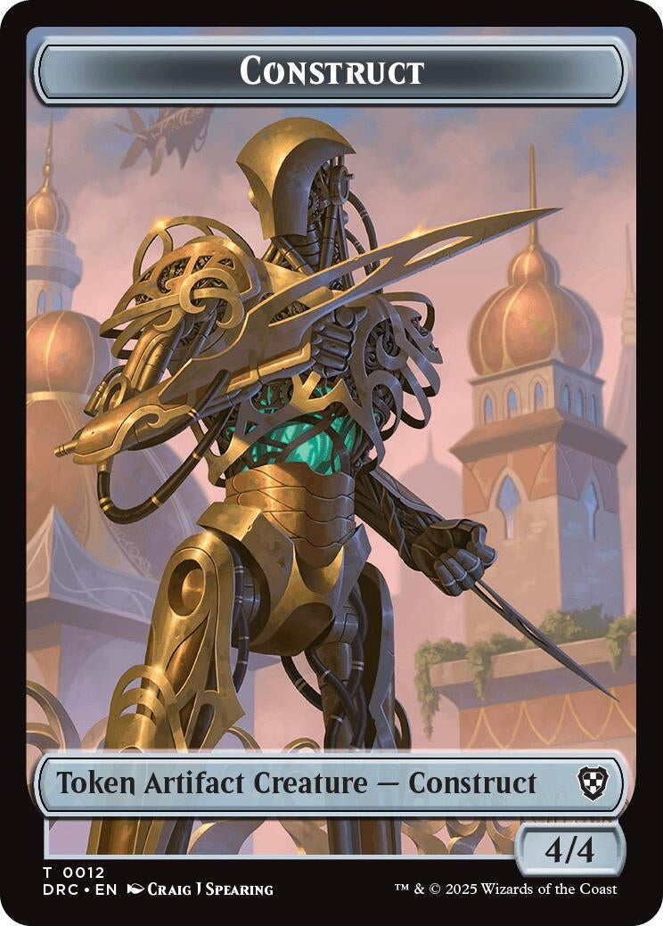 Image for Construct // Golem (0013) Double-Sided Token (Commander: Aetherdrift) (12 // 13) - Magic: The Gathering