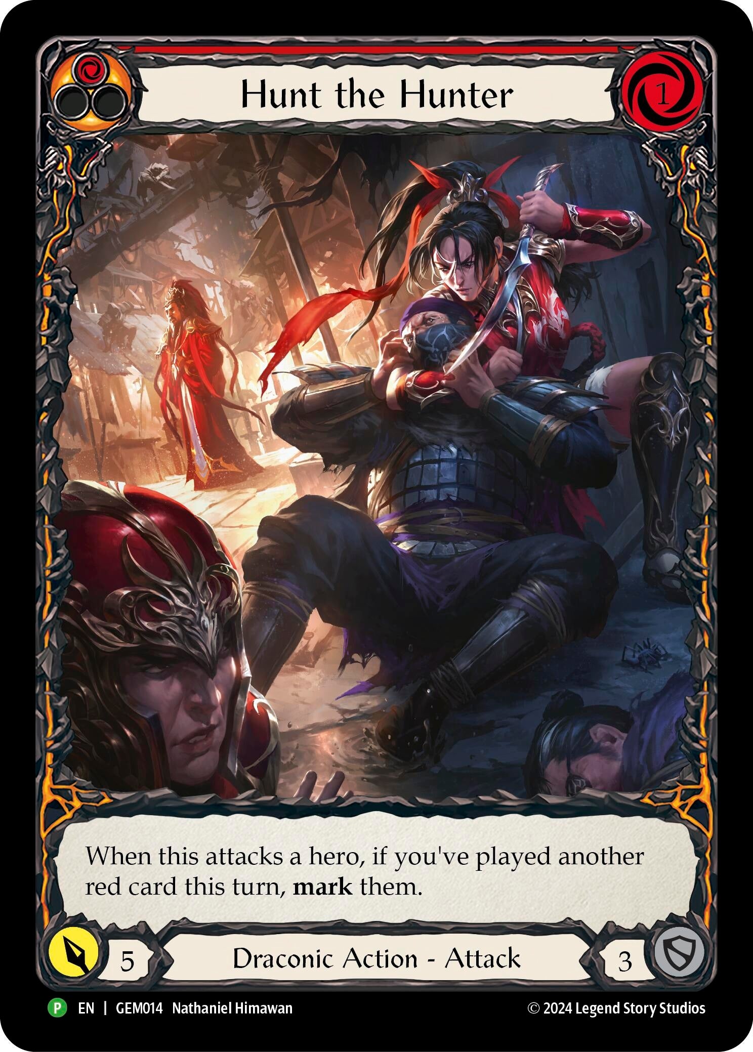 Image for Hunt the Hunter (Red) (GEM Pack 1) (GEM014) - Flesh and Blood TCG