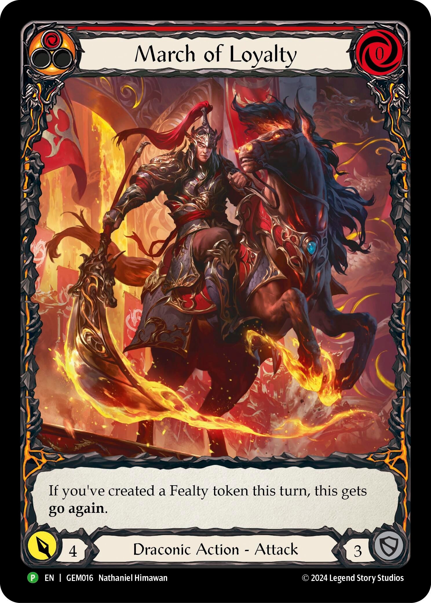 Image for March of Loyalty (Red) (GEM Pack 1) (GEM016) - Flesh and Blood TCG