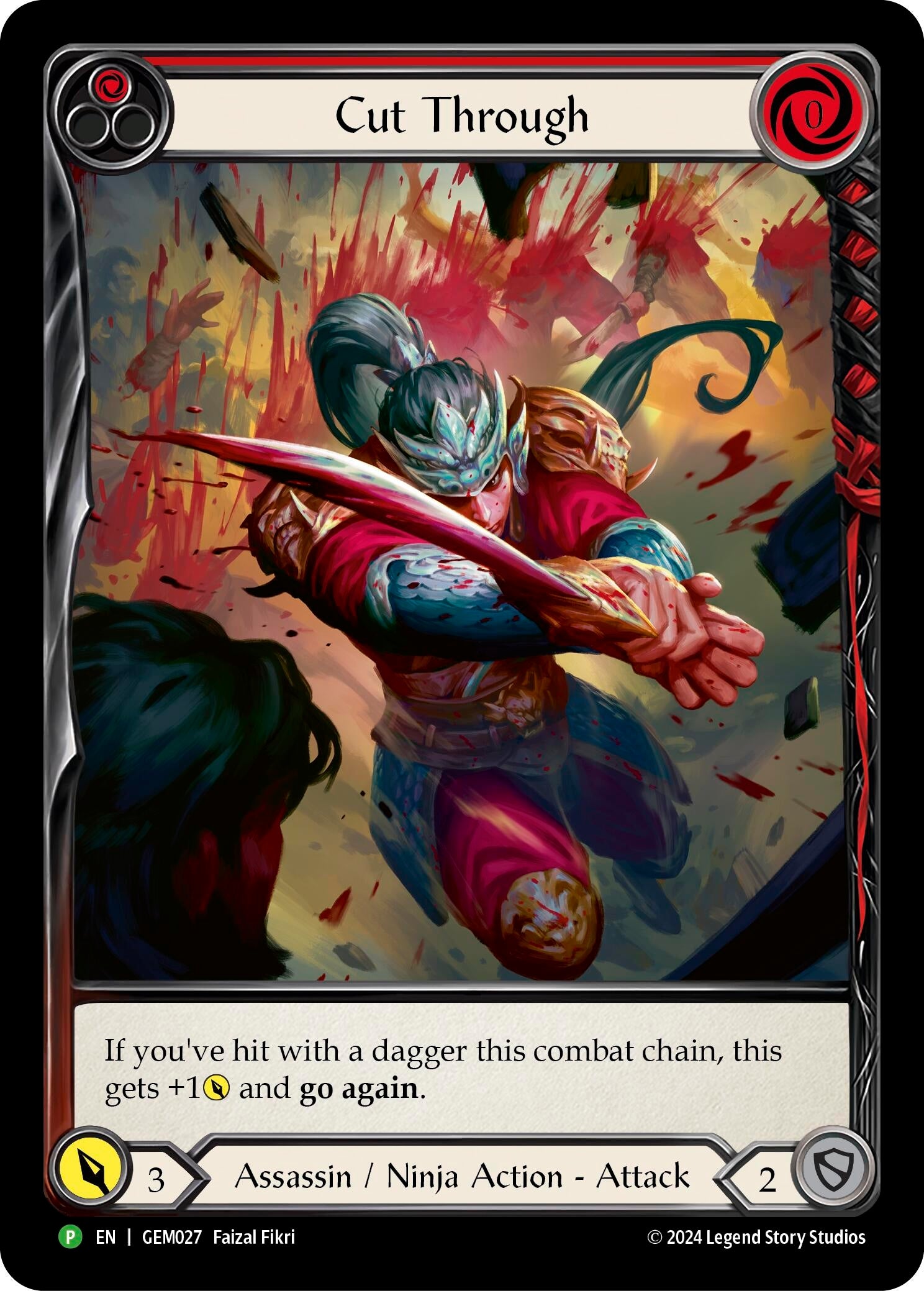 Image for Cut Through (Red) (GEM Pack 1) (GEM027) - Flesh and Blood TCG