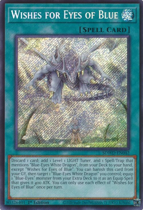 Image for Wishes for Eyes of Blue (Secret Rare) (Structure Deck: Blue-Eyes White Destiny) (SDWD-EN042) - YuGiOh