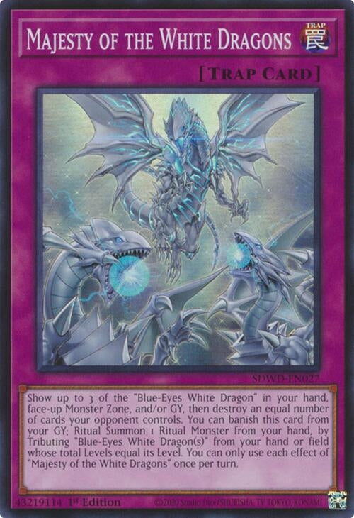 Image for Majesty of the White Dragons (Structure Deck: Blue-Eyes White Destiny) (SDWD-EN027) - YuGiOh