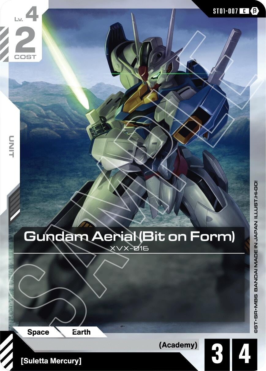 Image for Gundam Aerial (Bit on Form) (Edition Beta) (ST01-007) - Gundam Card Game